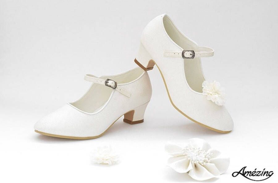 Amezing Shoes Prinsessen schoen- pumps- glitter schoen-hakschoen-spaanse schoen-gespschoen-bruidsmeisje )