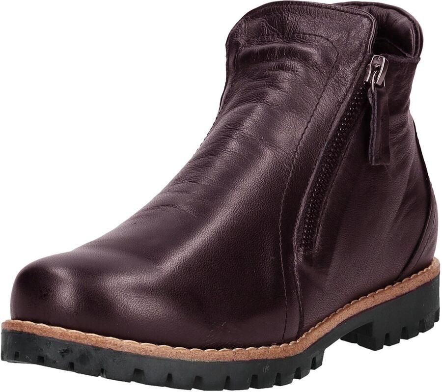 Andrea Conti Dames 0344818 Enkellaarzen Glad Leer Blokhak Amarone