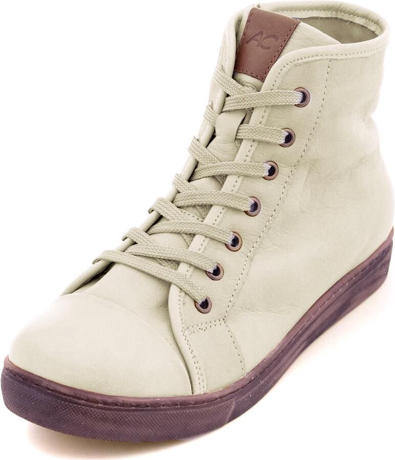 Andrea Conti Dames High-Top Sneaker Leer 0348841-953 Creme