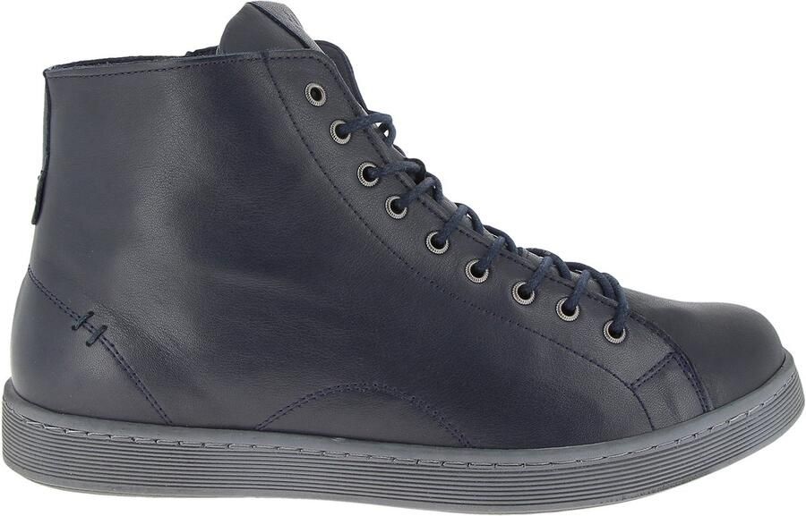 Andrea Conti Dames Leren High -Top Sneaker 03449000-017 D. Blue