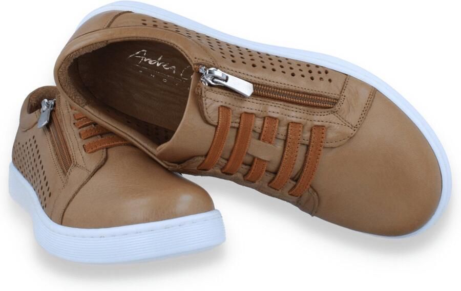 Andrea Conti Dames Sneaker Cognac