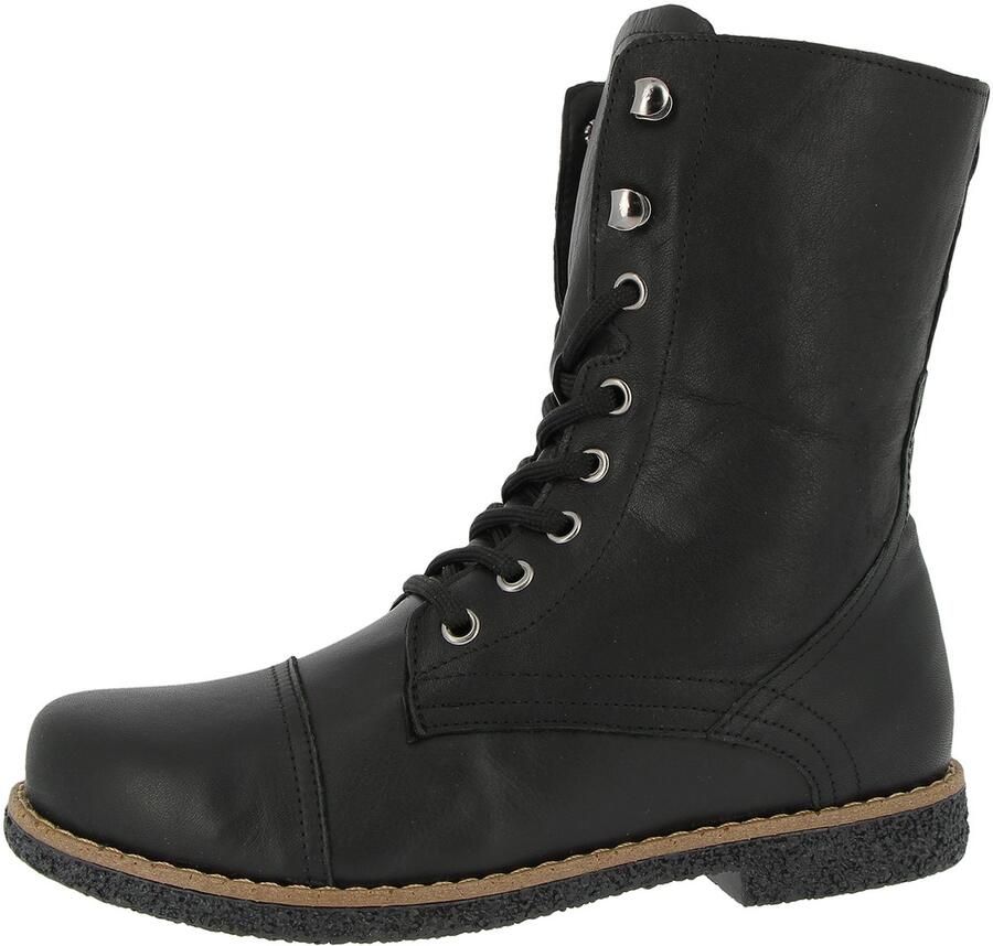Andrea Conti Dames Veterschoen Enkellaars Leer 03488941109 Zwart