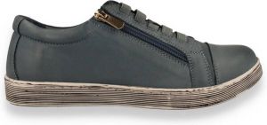 Andrea Conti dames veterschoen blauw