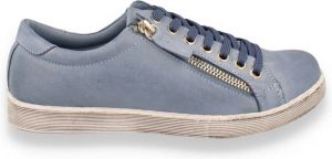 Andrea Conti dames veterschoen blauw