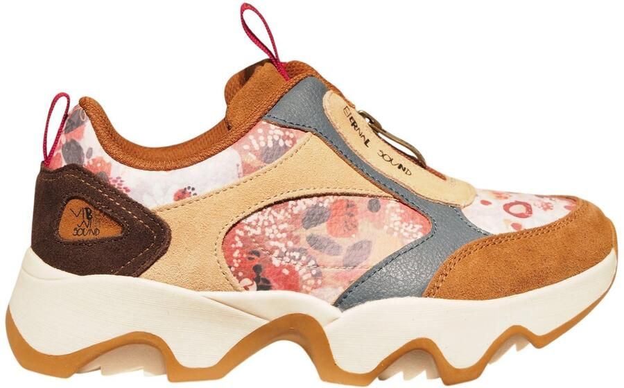 Anekke leren dames sneakers met print