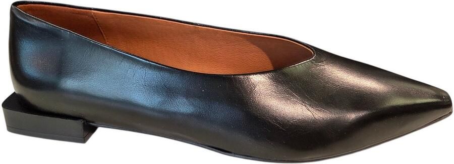 Angel Alarcon 25508 530B Black Instappers Zwart Leer Dames Zwart