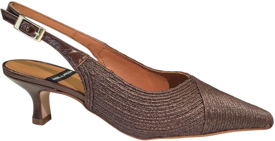 Angel Alarcon 26020 416D Cordela Testa Slingbacks Bruin Leer Dames Bruin