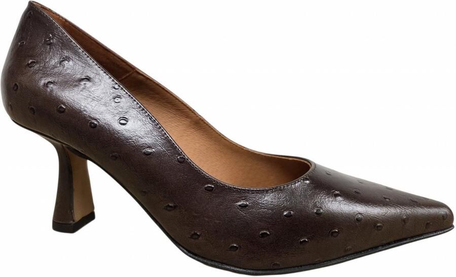 Angel Alarcon 26508 458F Ave Testa Pumps Bruin Leer Dames Bruin