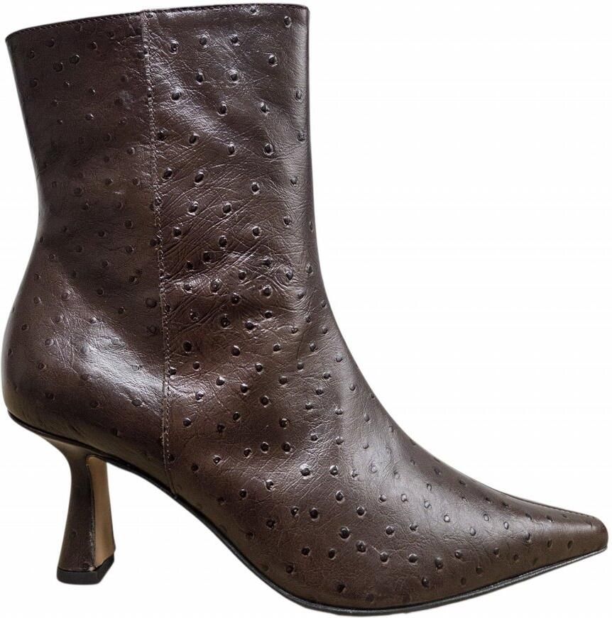 Angel Alarcon 26603 458C Ave Testa Enkellaarzen Bruin Leer Dames Bruin