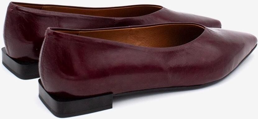 Angel Alarcon leren ballerina's bordeaux