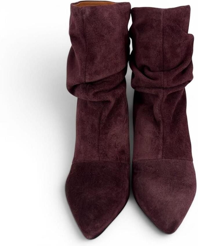 Angel Alarcon Lisette Suède afzak enkellaars kitten heel