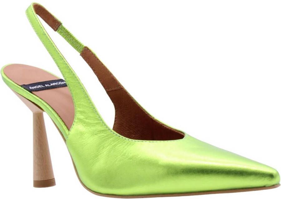 Angel Alarcon Peep Toe Peep Heel Green