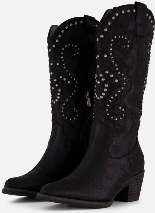 Ann Rocks Cowboylaarzen zwart Pu