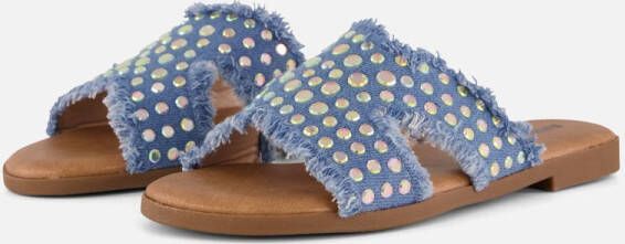 Ann Rocks Denim Slippers blauw Synthetisch