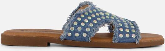 Ann Rocks Denim Slippers blauw Synthetisch