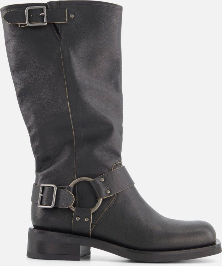 Ann Rocks Hoge Biker boots zwart Leer