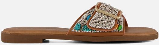 Ann Rocks Slippers bruin Synthetisch