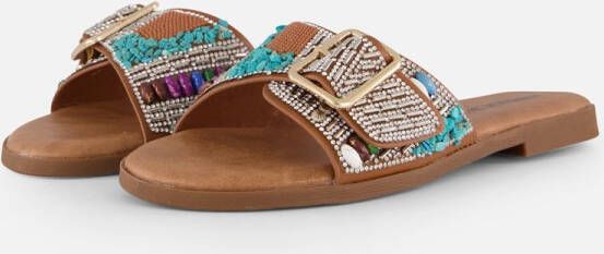 Ann Rocks Slippers bruin Synthetisch