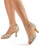 Anna Kern Lisette 750 60 Dames Salsa Dansschoenen Goudkleurige Glitters Suède Zool Hak Latin Salsa Social Bachata Goudkleurig 40 Goudkleurig - Thumbnail 2