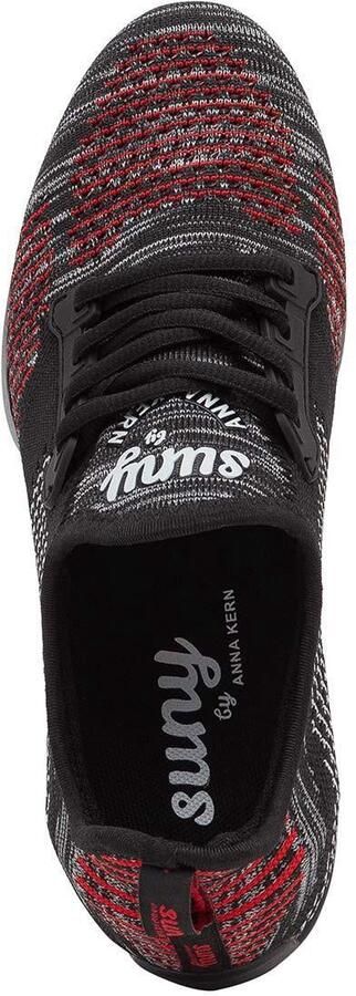 Anna Kern Suny Lage Danssneakers Dames 115 Pureflex Splitzool Salsa Latin Stijldansen Zwart Rood - Foto 12
