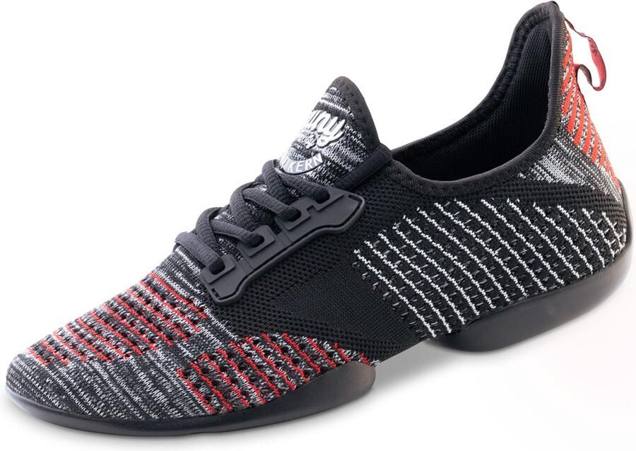 Anna Kern Suny Lage Danssneakers Dames 115 Pureflex Splitzool Salsa Latin Stijldansen Zwart Rood - Foto 8