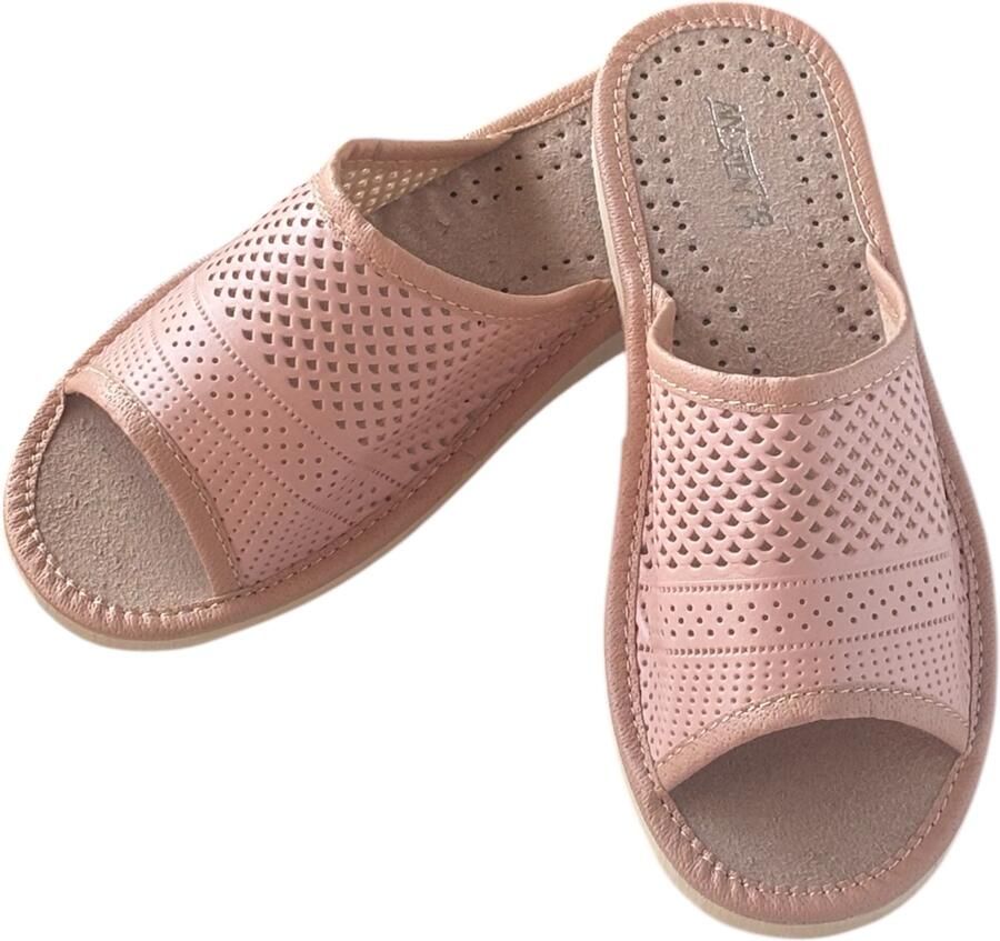 ANREN Dames Pantoffels Roze Pumps Open Werkje Suède