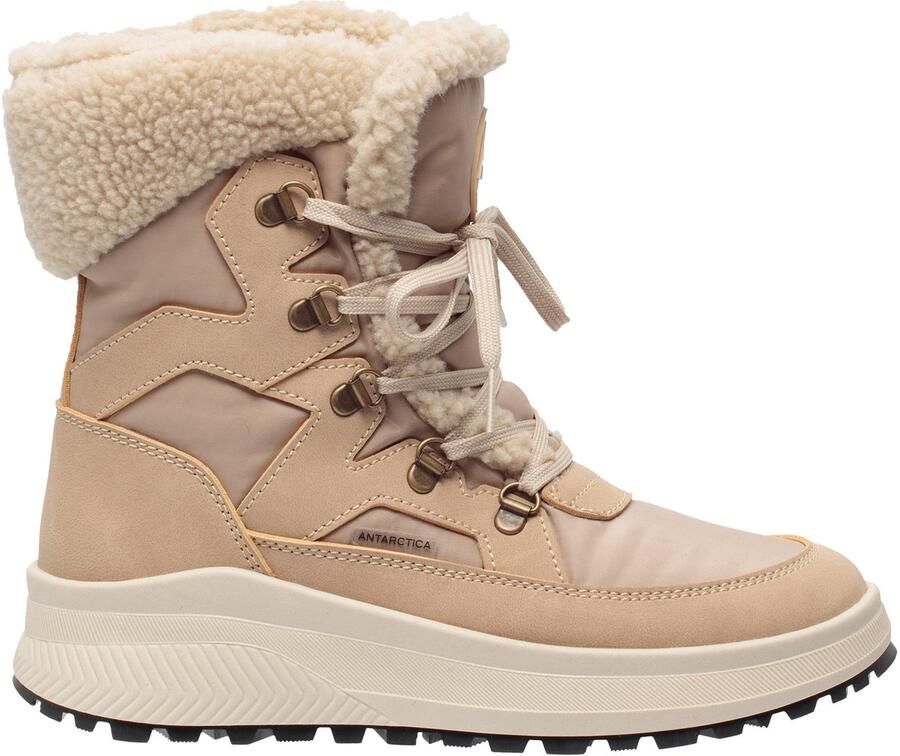 Antartica Snowboot Dames met veter 8722 Beige Wintersport schoenen Snowboots