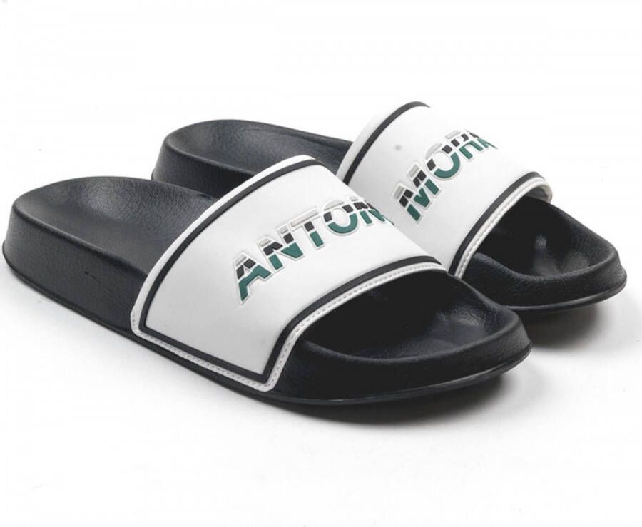 Antony Morato Comfortabele Slippers met Ronde Neus Zwart Heren