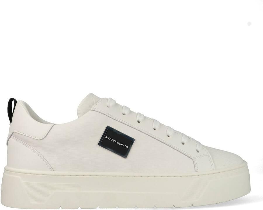 Antony Morato Sneakers van leer met labelpatch model 'METAL BOLD ANIMAL'