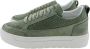 Antony Morato Groene Suède Lage Sneakers Mmfw01664 Green Heren - Thumbnail 4