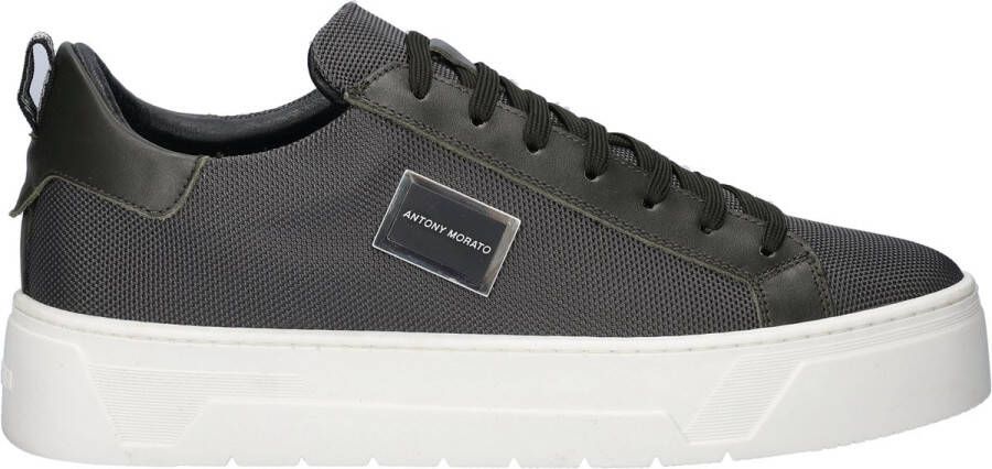 Antony Morato Leren sneakers met labelapplicatie