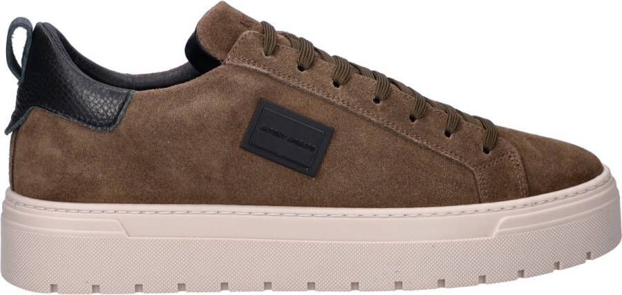 Antony Morato Leren sneakers met labelapplicatie