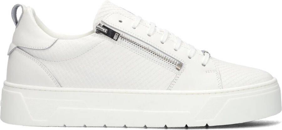 Antony Morato Zipper Animal Sneakers Leren Sneaker Heren Wit