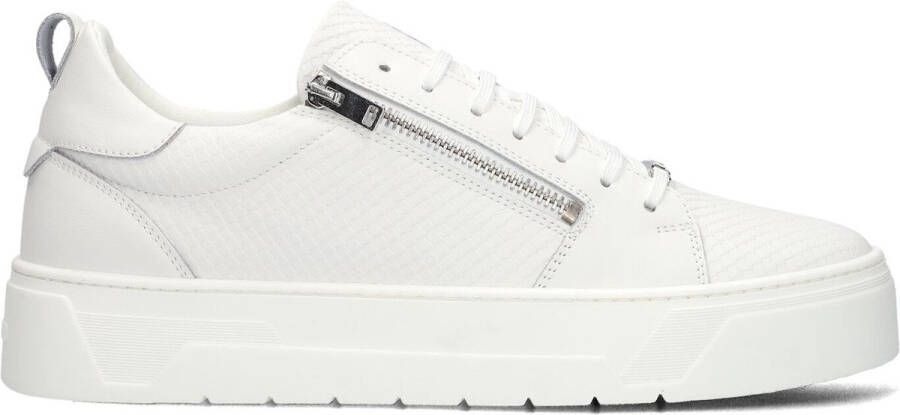 Antony Morato Zipper Animal Sneakers Leren Sneaker Heren Wit