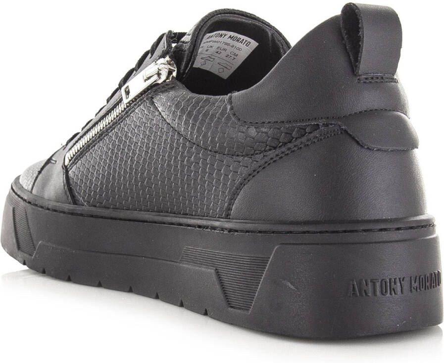 Antony Morato Zipper sneakers zwart Leer Heren - Foto 1