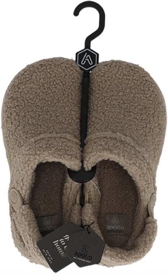 Apollo dames cloq slipper beige teddy