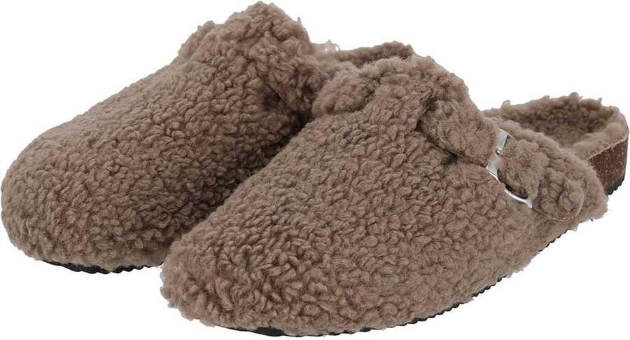 Apollo Dames Instap Pantoffels Teddy Bruin