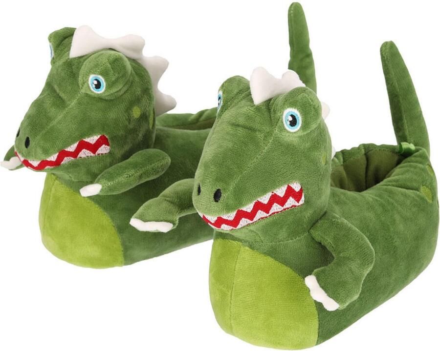 Apollo Dieren sloffen pantoffels Dino kinderen Pluche dierensloffen dinosaur