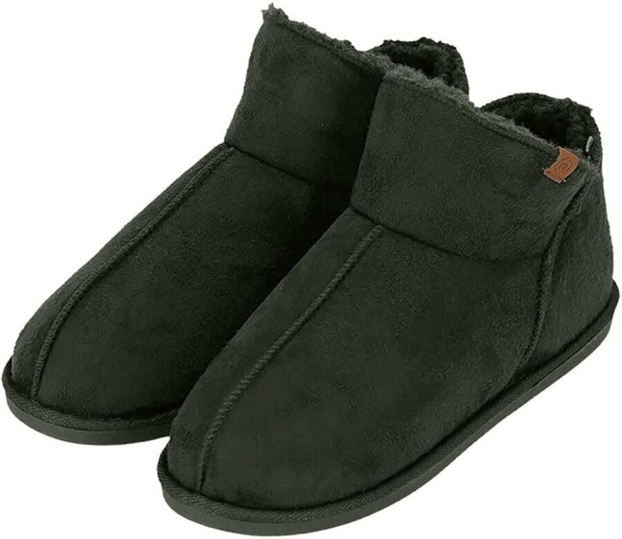 Apollo Pantoffels Dames Boots Suede Forest Sloffen Hoog Model Harde zool met grip