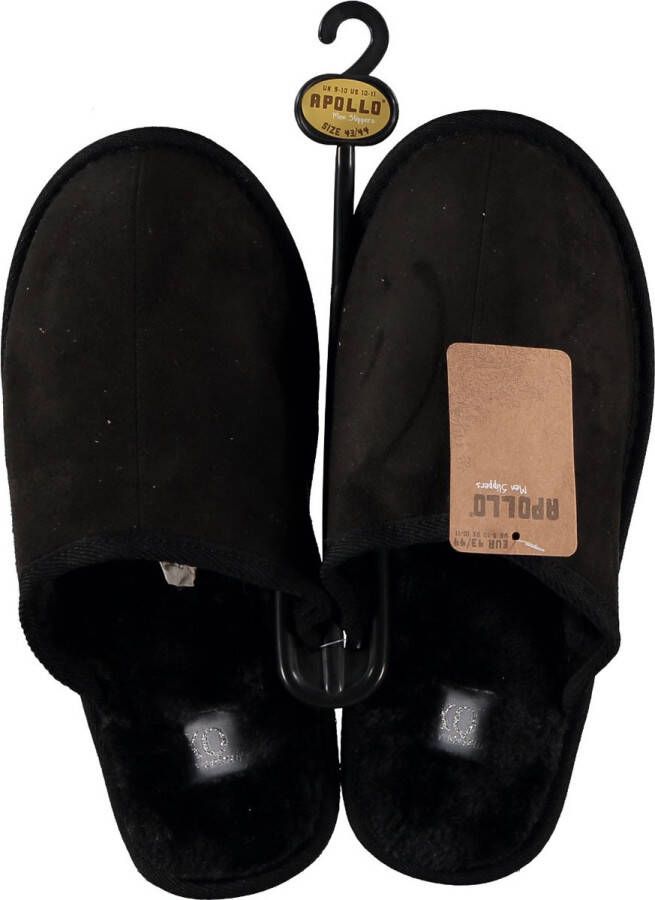Apollo Pantoffels heren | Zwart | Zachte binnenvacht | 42 | Sloffen | Pantoffels | Pantoffels heren | Sloffen heren | Pantoffels heren - Foto 2