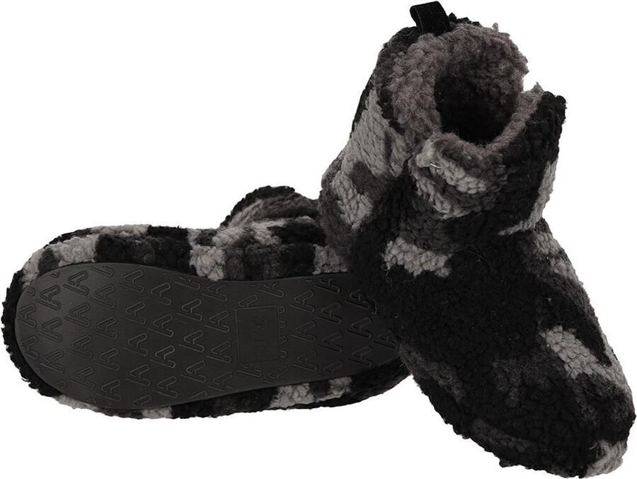 Apollo Pantoffels sloffen camouflage army antraciet kinderen hoog model legerprint - Foto 2