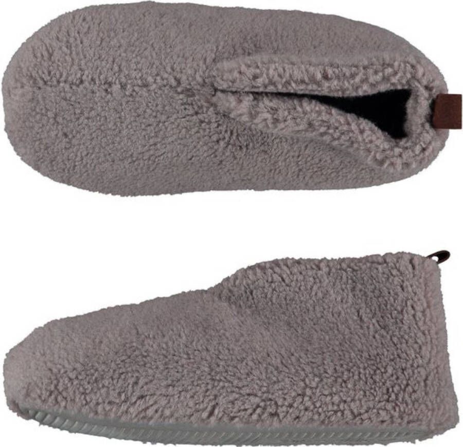 Apollo Sloffen Pantoffels dames Pantoffels Sloffen dames Laag Teddy Wol Donkergrijs