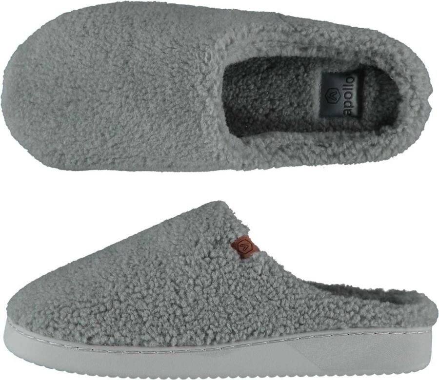 Apollo Pantoffels Sloffen Teddy Wol 4 kleuren
