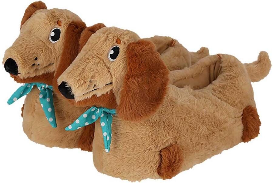 Apollo Sloffen dieren Teckel Pantoffels Sloffen dames Sloffen Pantoffels dieren