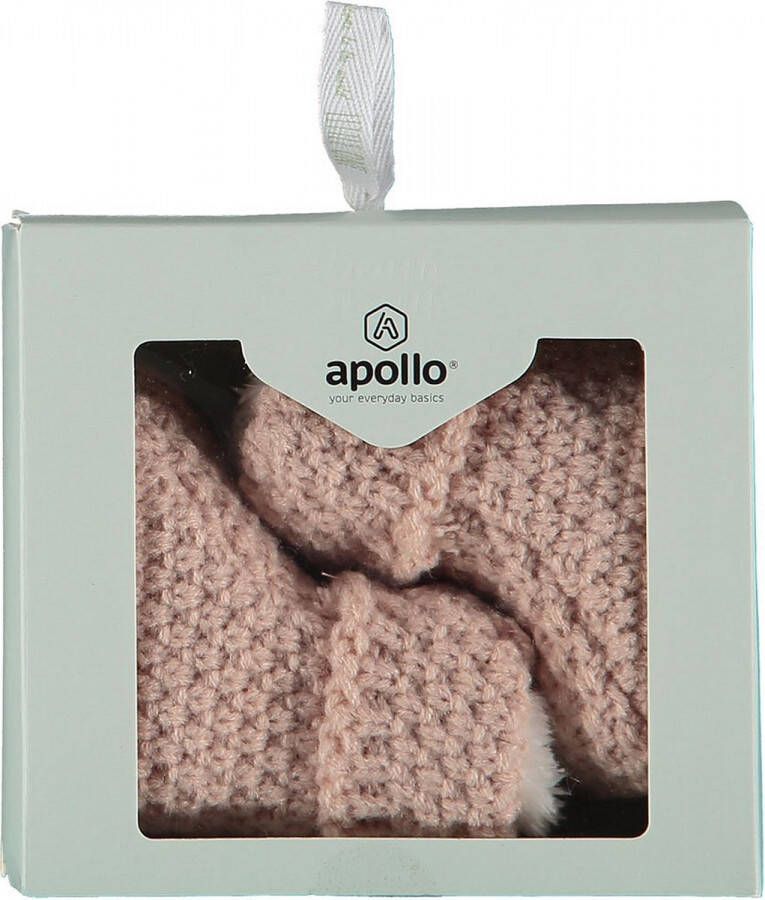 Apollo Baby Slofjes Knit Pink Giftbox