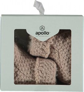 Apollo Baby Slofjes Knit Sand Giftbox New Born