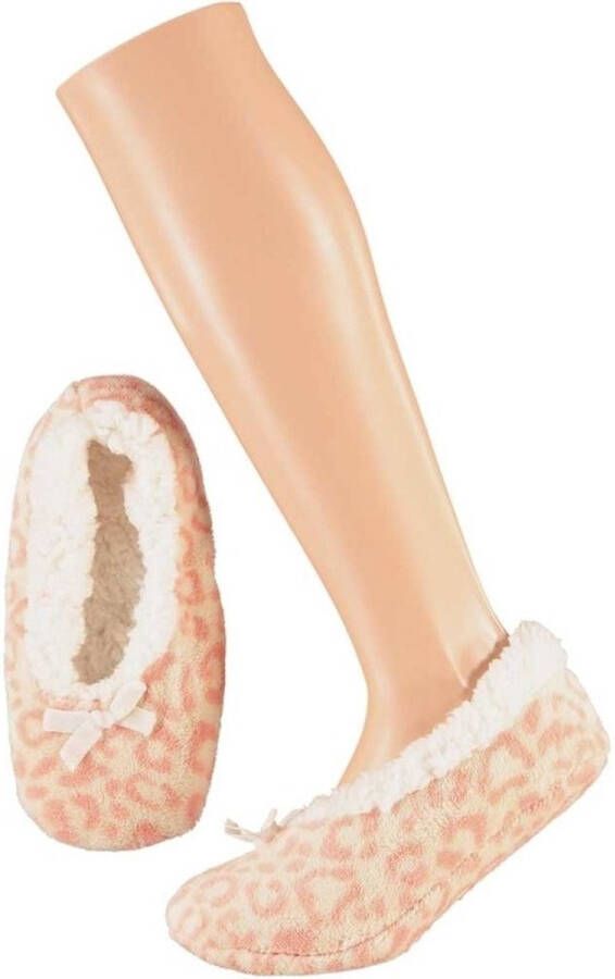 Apollo Ballerina pantoffels sloffen dierenprint kinderen luipaard roze