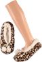 Apollo Ballerina pantoffels luipaard print bruin dames sloffen damessloffen - Thumbnail 2