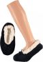 Apollo Dames Ballerina winter sloffen pantoffels marine blauw laag model - Thumbnail 2