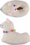 Apollo Dames dieren pantoffels sloffen alpaca creme wit - Thumbnail 1